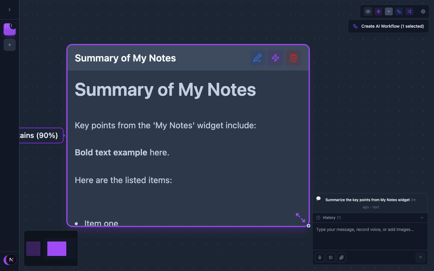Canvas with sidebar collapsed